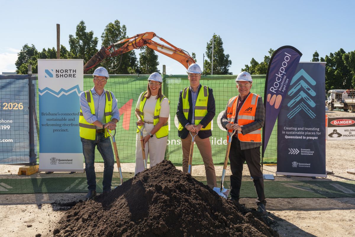 Four EDQ team turning the sod