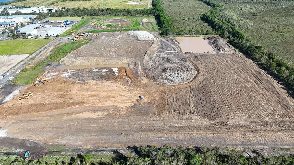 Aerial image of Coolum Eco Industrial Park stage 2A