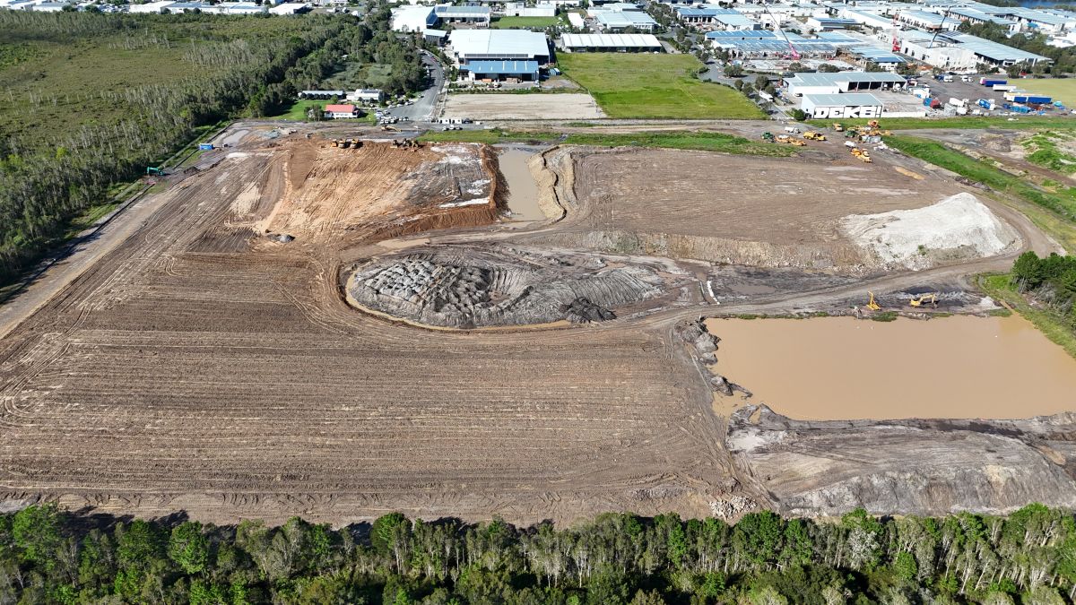 Aerial image of Coolum Eco Industrial Park stage 2A