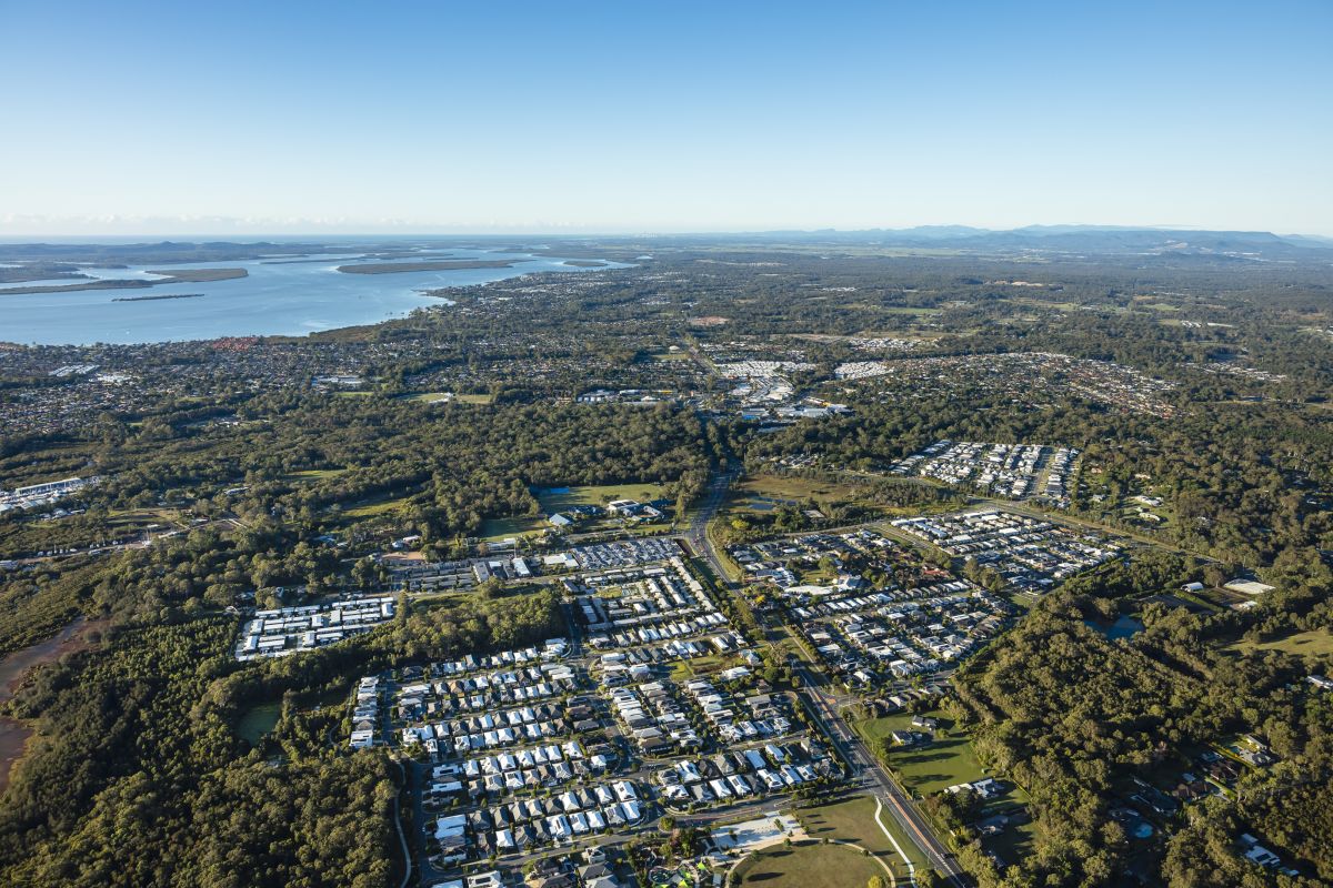 Aerial photo of housing in Southern Thornlands, QLD