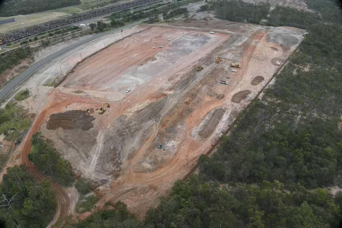 Aerial drone photo of Clinton Industrial Estate development