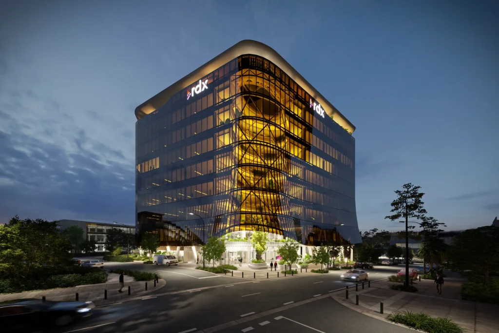 Rendered Image for the RDX Building at Lumina Gold Coast