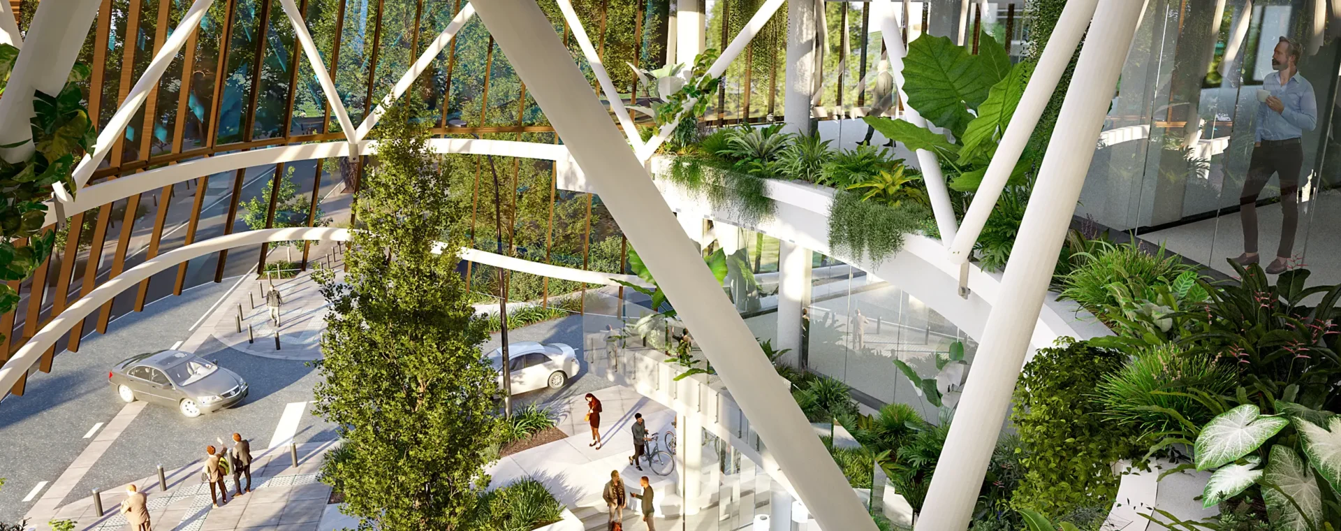 Rendered Image of the interior of the RDX Building at Lumina Gold Coast