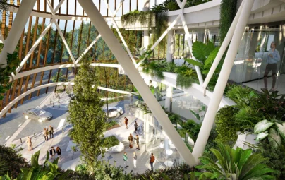 Rendered Image of the interior of the RDX Building at Lumina Gold Coast