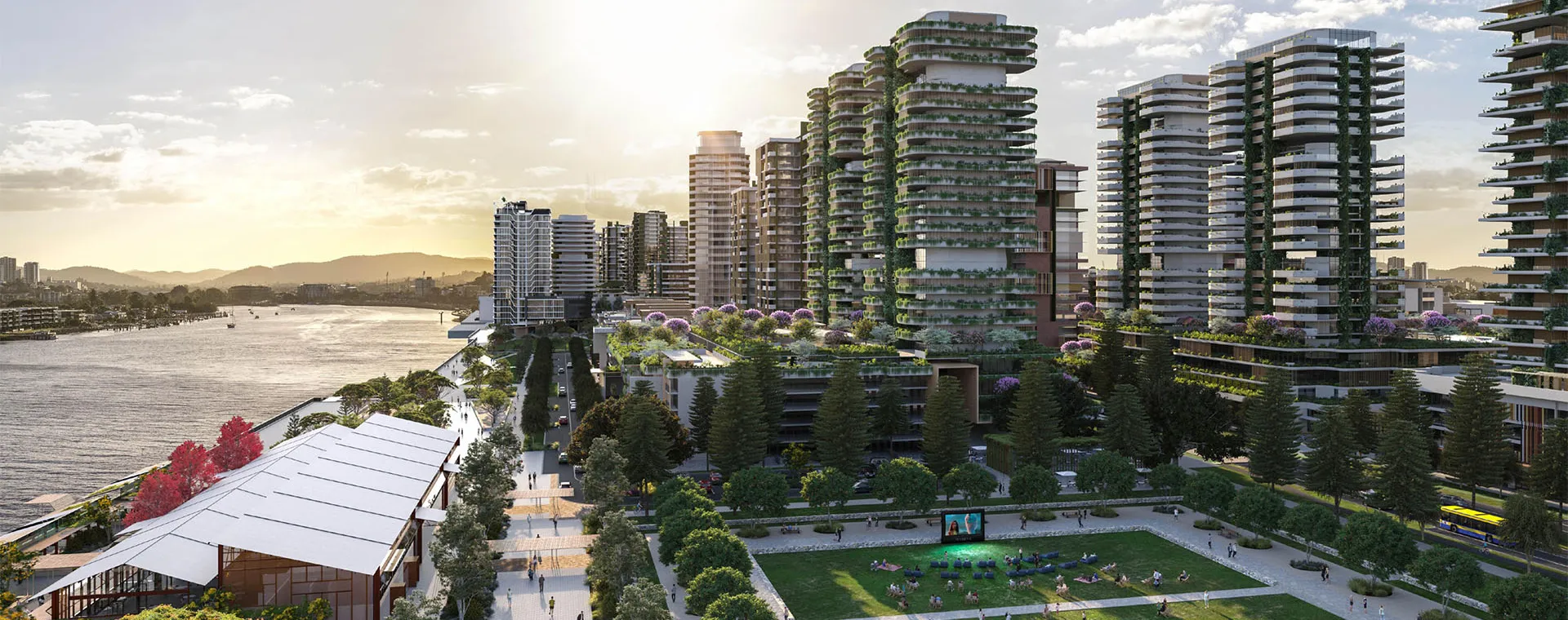 Render of the Northshore Hamilton precinct