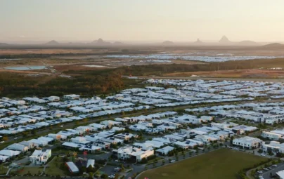 Aerial of Aura within the Calounda South PDA