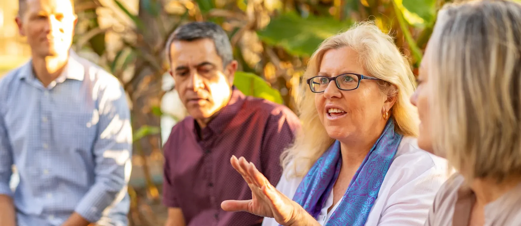 Group of people individual speaking