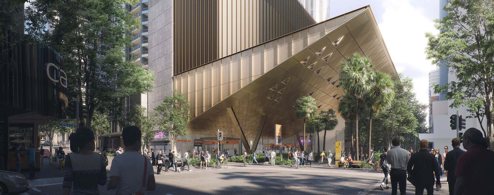 Render of the Albert Street parcel of the Cross River Rail PDA