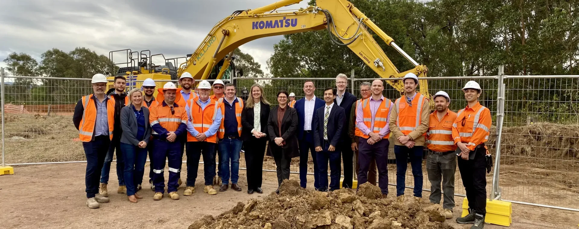 EDQ & Unitywater teams onsite at the turning of the sod, Wednesday 7th August 2024
