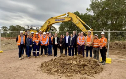 EDQ & Unitywater teams onsite at the turning of the sod, Wednesday 7th August 2024