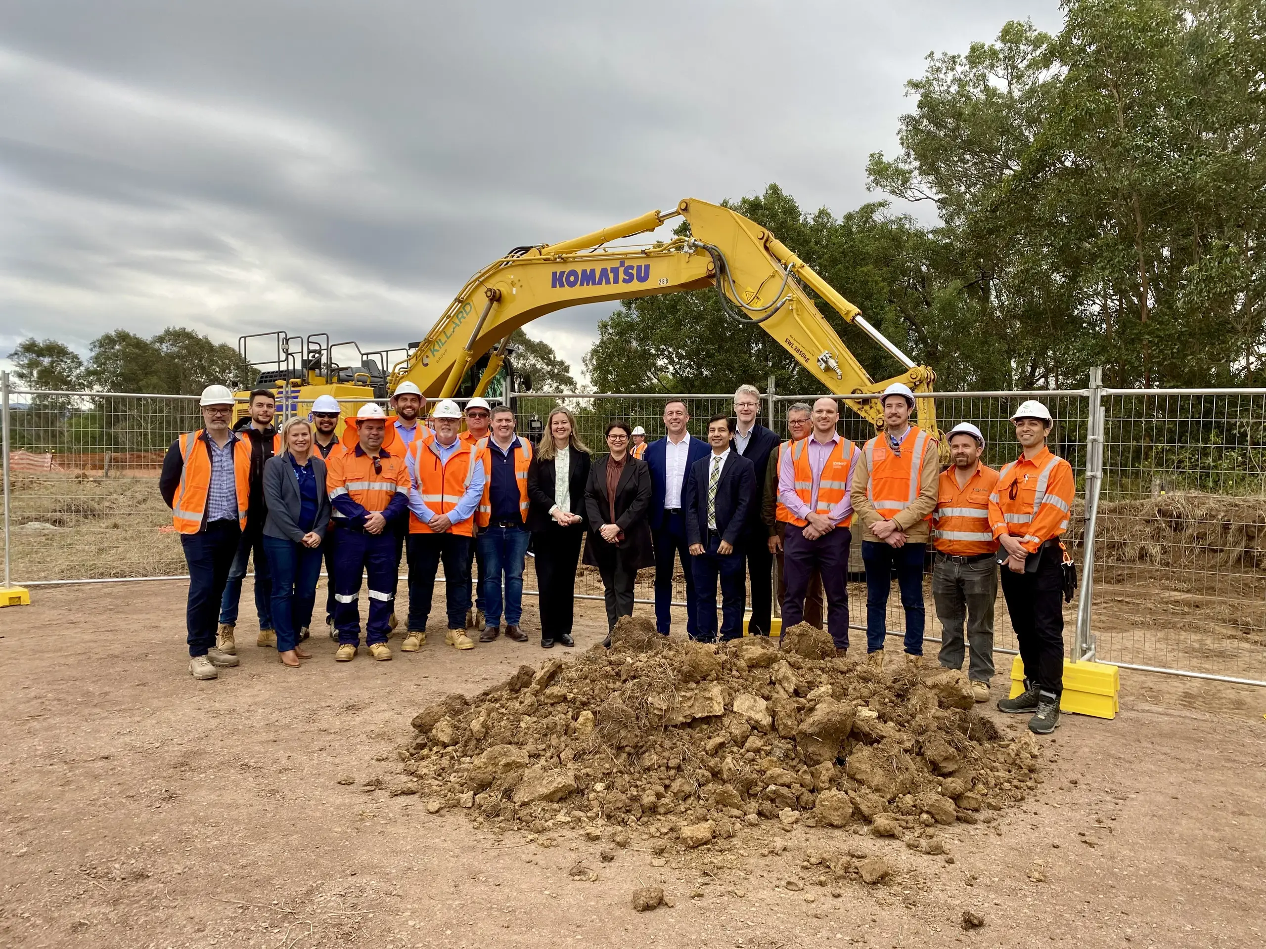 EDQ & Unitywater teams onsite at the turning of the sod, Wednesday 7th August 2024