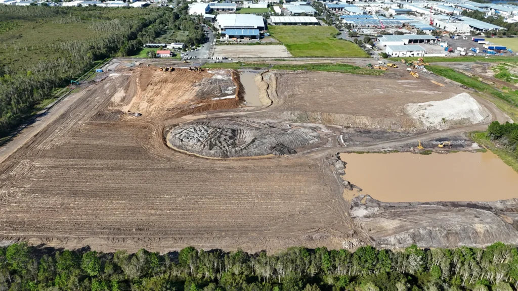 Aerial of the Coolum Industrial Park - Stage 2A