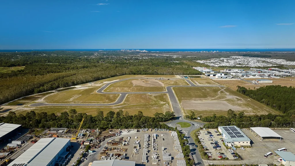 Aerial of the Sunshine Coast Industrial Park