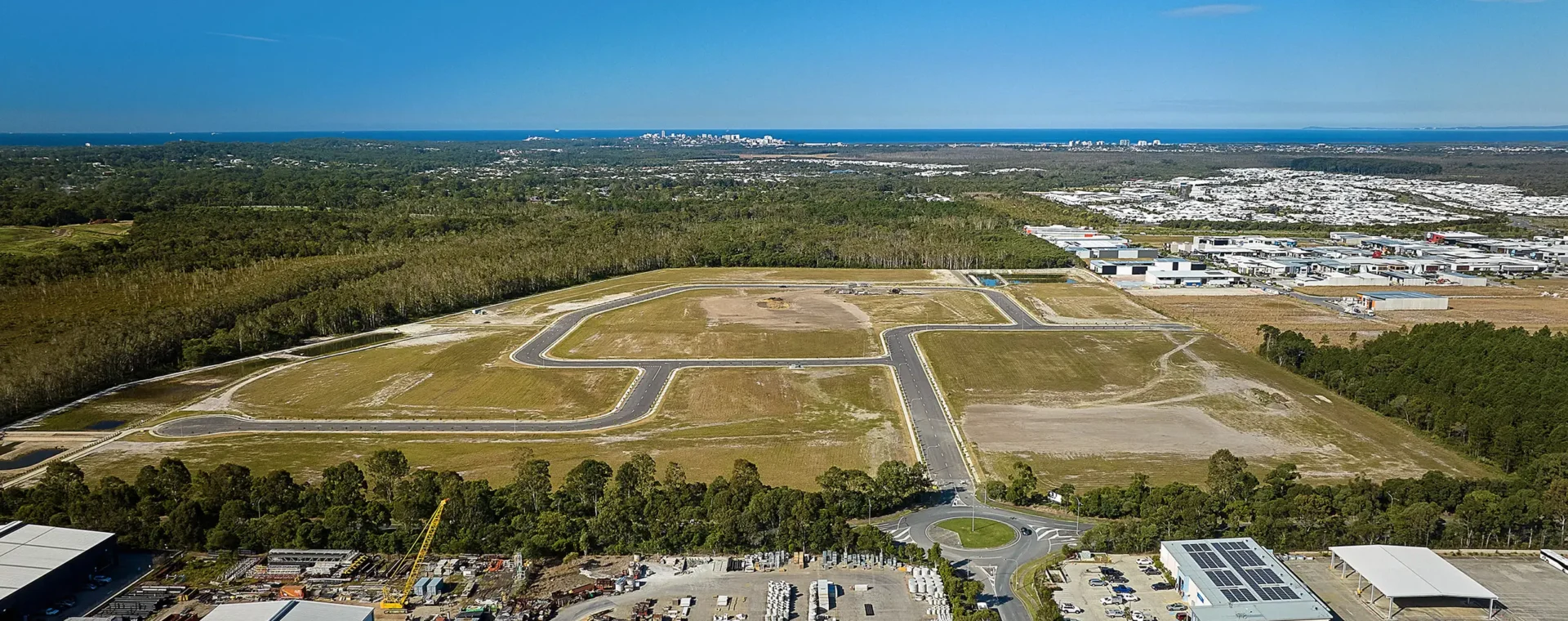 Aerial of the Sunshine Coast Industrial Park