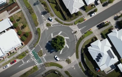 Aerial of the Aura estate within the Caloundra South PDA