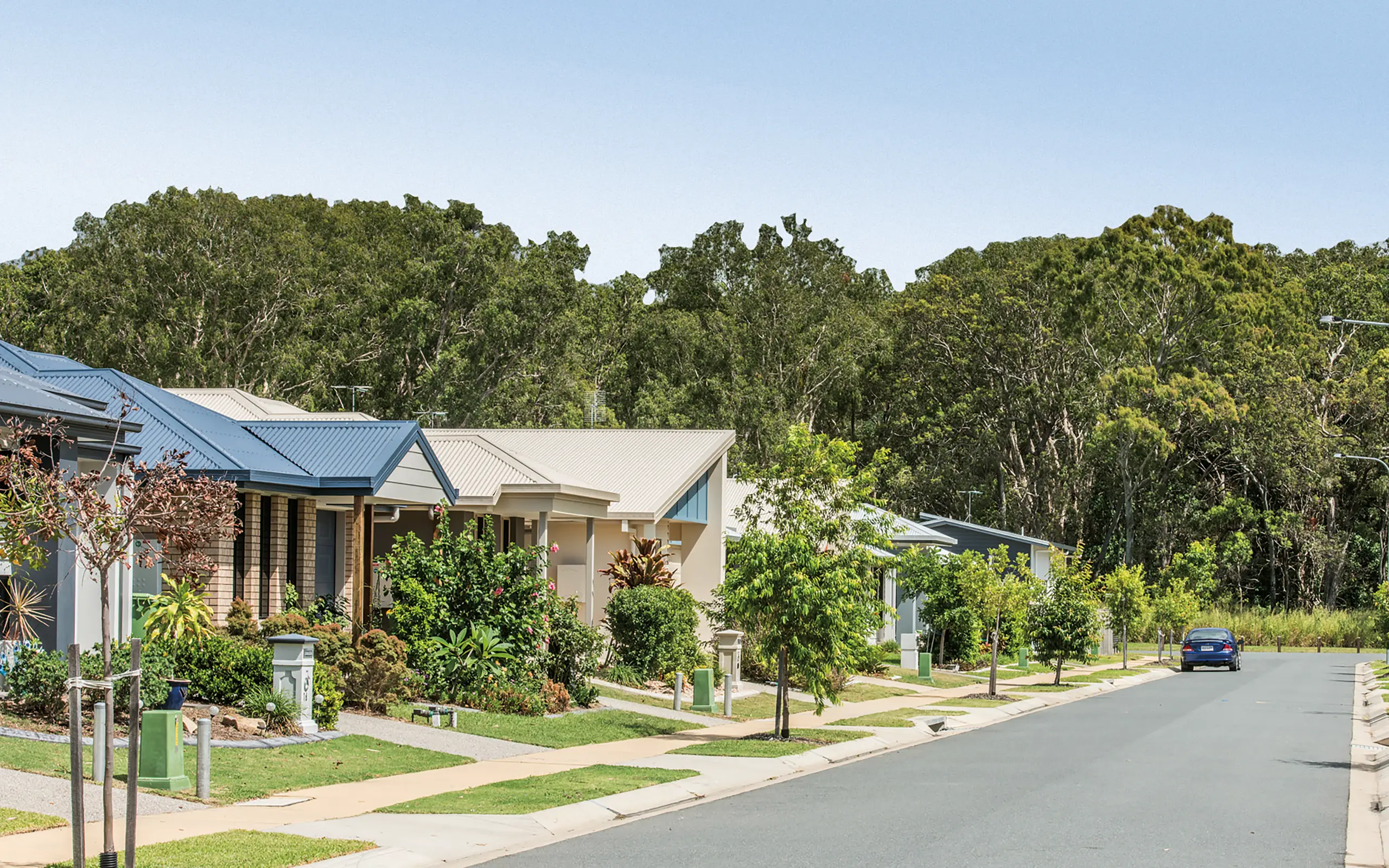 Streetscape of the Woodlands estate within the Andergrove PDA