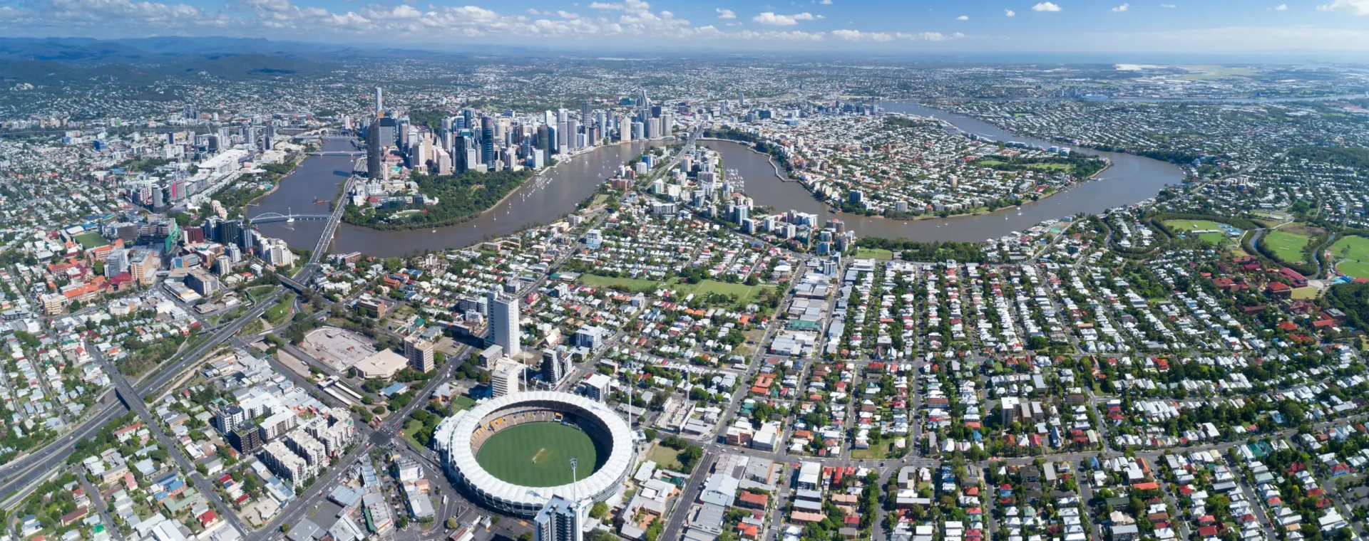 Aerial image of the Woolloongabba PDA