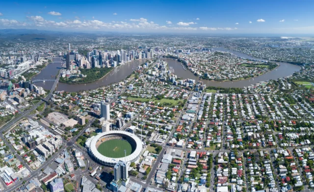 Aerial image of the Woolloongabba PDA