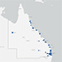 Image of the QLD map with pinpoints of all of EDQ's projects