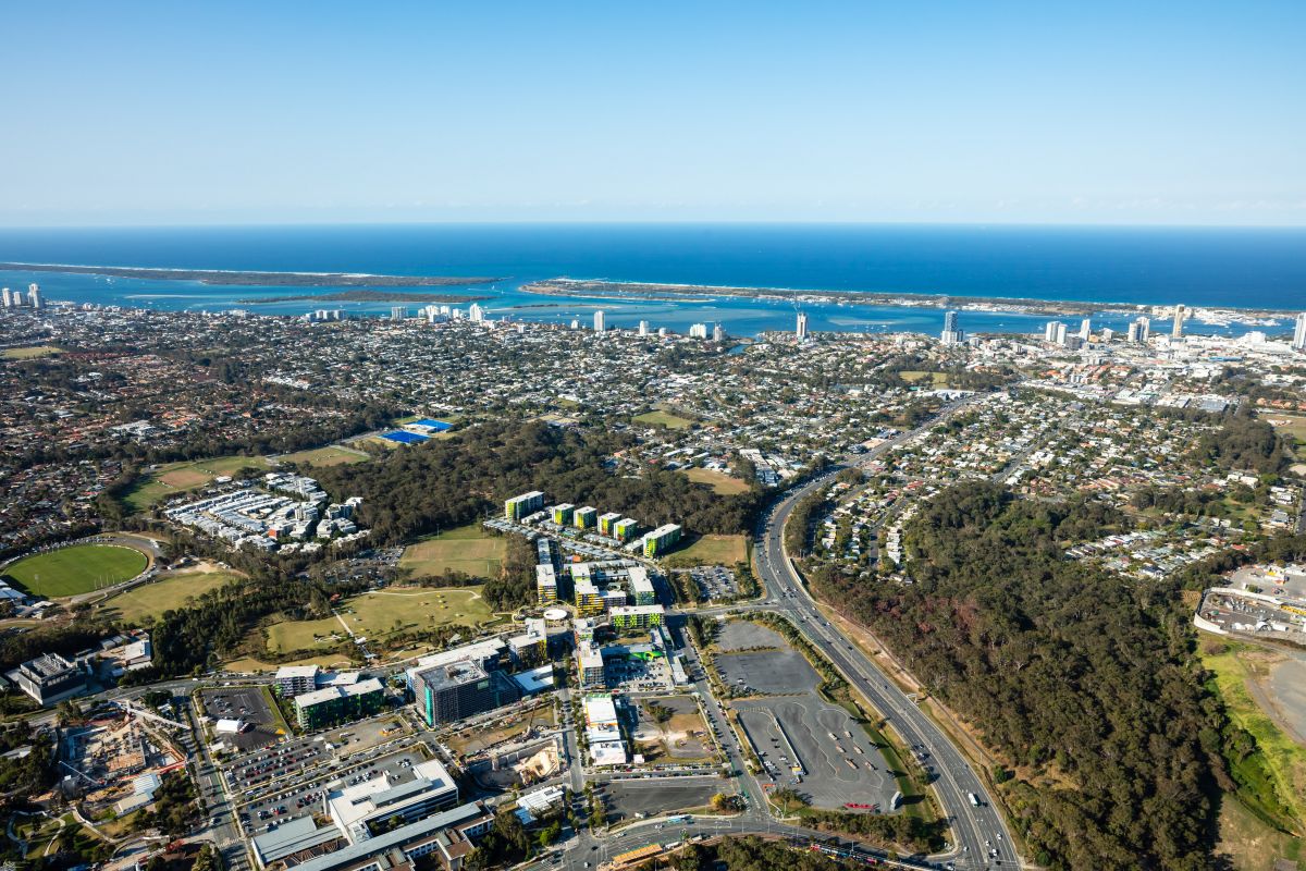 Aerial of the Lumina Gold Coast precinct
