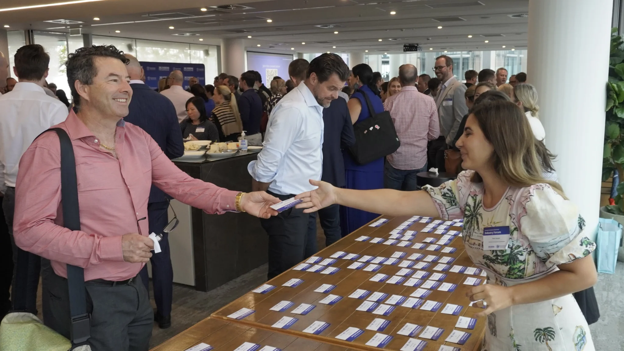 People arriving at the EDQ Industry Forum in March 2026