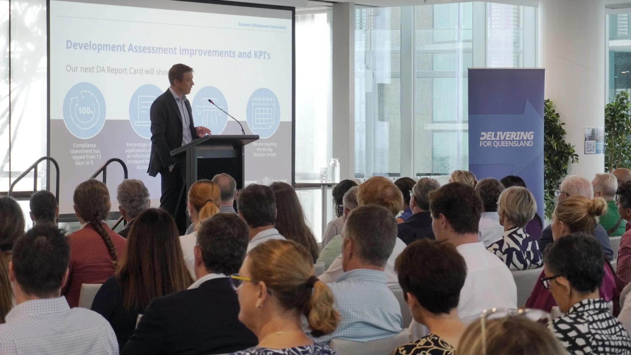 Julian Simmonds presenting at the EDQ Industry Forum in March 2026