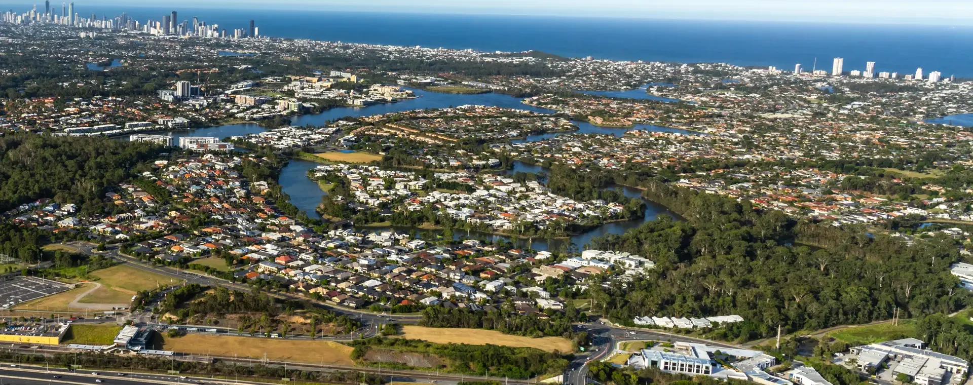 Aerial of Varsity Lakes