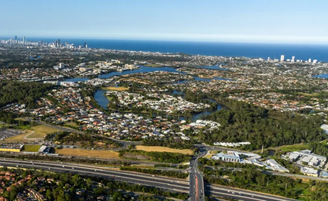 Aerial of Varsity Lakes