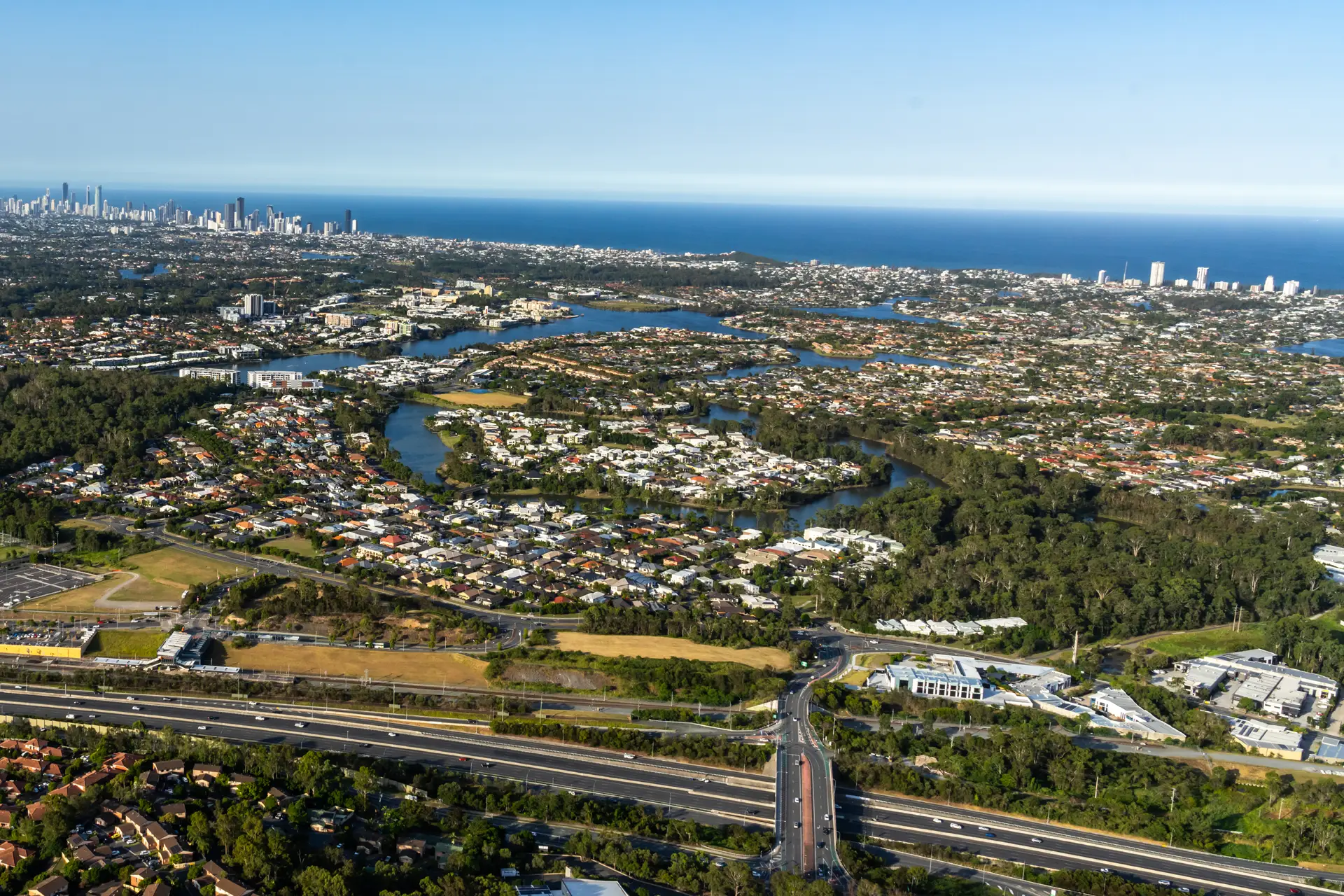 Aerial of Varsity Lakes