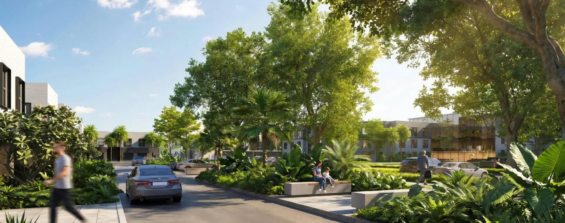 Streetscape render of Banyo