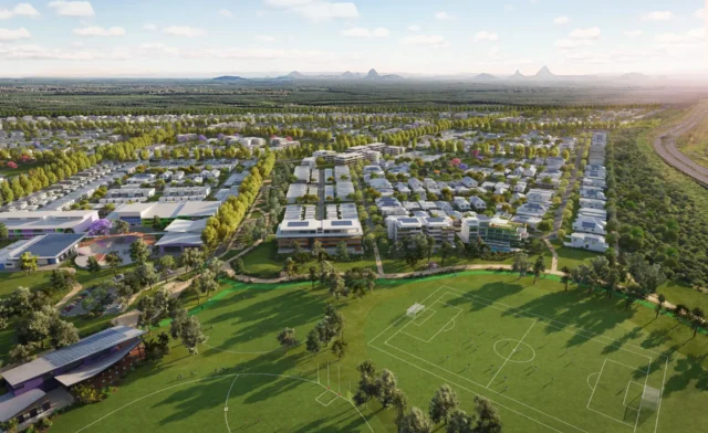 Halls Creek PDA aerial render of residential homes