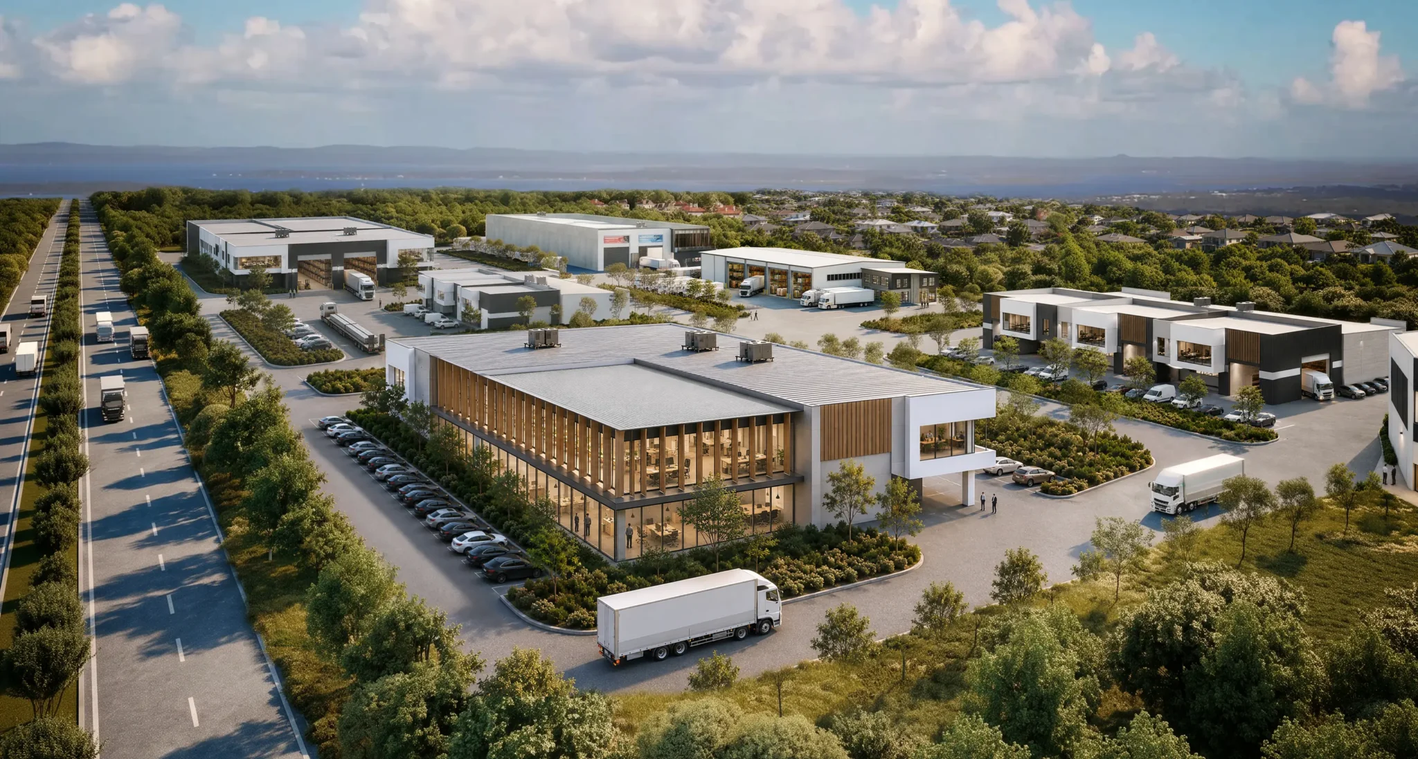Aerial render of the Southern Thornlands Priority Development Area