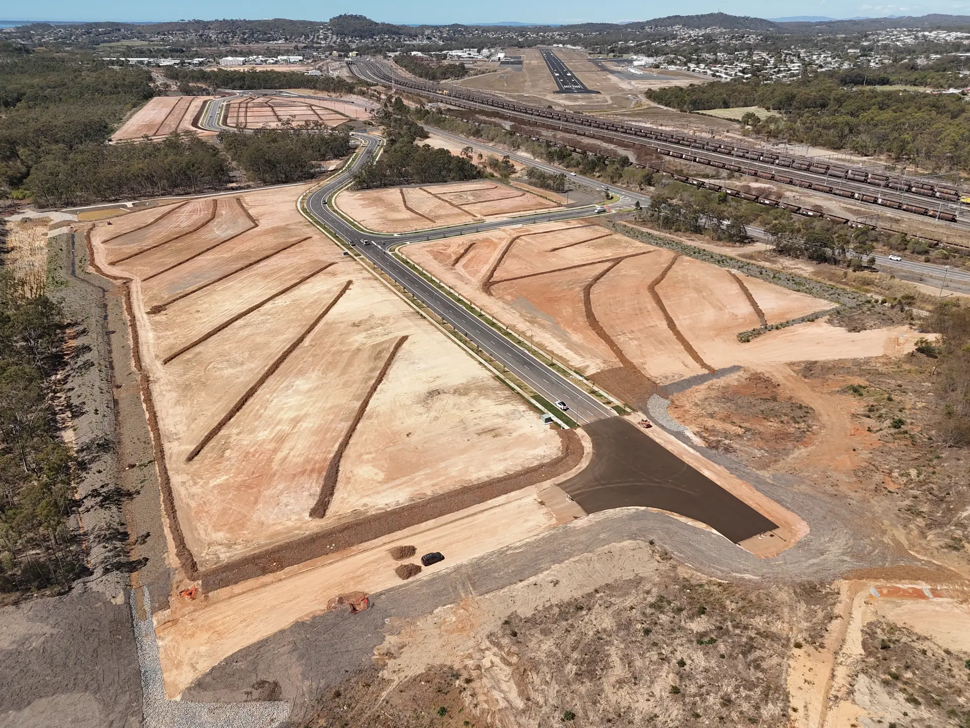 Aerial of the Clinton Industrial Estate Byellee Precinct