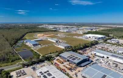 Aerial of the Sunshine Coast Industrial Park